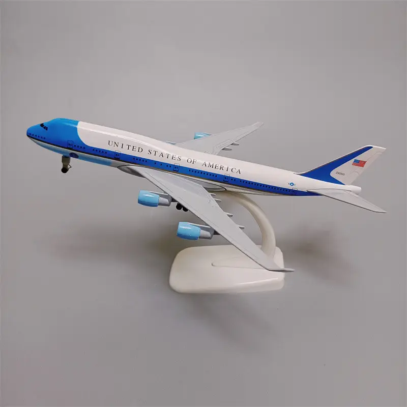 16Cm Logam Campuran American Air Force One B747 Airlines Drone 747 Airways Diecast Model Pesawat Model Pesawat Pesawat dengan Roda