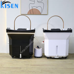 Kisen prix de gros shampooing bassin Portable tête Spa Japeness traitement des cheveux plateau sans tuyau avec réservoir de 60L lumière LED chauffage - Product Image 6