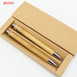 Penna a Sfera Promozionale Economica in Bambù Ecologico con Logo Personalizzato, Penna in Legno per Firma - Product Image 6