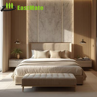 Ensemble de meubles de suite d'hôtel haut de gamme 5 étoiles en chêne massif, solution complète de design de chambre d'hôtes