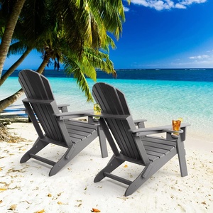 HE-565, Sedia Adirondack Pieghevole <span class=keywords><strong>in</strong></span> Plastica per Esterni, Sedia da <span class=keywords><strong>Spiaggia</strong></span> e Patio <span class=keywords><strong>in</strong></span> HDPE con Portabicchiere - Product Image 2