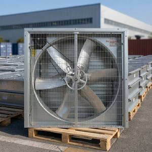 Ventilador de Caja de Alta Eficiencia para Gallineros, Aspas de Acero Inoxidable 430, Polea de Aleación de Aluminio, Motor IP55, Sistema de Ventilación para Túneles - Product Image 1