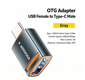 เอสเซเจอร์ USB3.0 OTG อะแดปเตอร์ Type-C USB-A ไมโครหญิงเป็น USB ไมโคร IP Type-C ตัวแปลงชายสำหรับแมคบุ๊ค เสี่ยวมี่ ไอโฟนอะแดปเตอร์ OTG - Product Image 6
