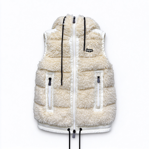 Chaleco de Invierno para Mujer, Elegante, Casual, Suave y Cálido, Imitación Piel de Cordero, con Capucha - Product Image 6