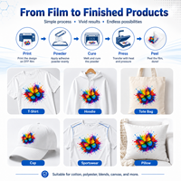 Film de transfert thermique DTF PET double face enduit pour encre pigmentée 60cm x 100m & 30cm x 100m – Pelage à chaud/froid/à température ambiante