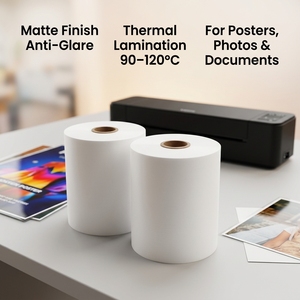 Rollo de laminación BOPP mate pre-revestido para trabajos de impresión de pequeñas cantidades y máquina laminadora de tarjetas de presentación para empresas de diseño - Product Image 1