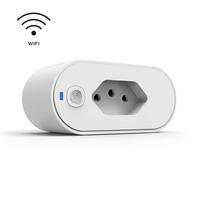 SLS WiFi Brazil Standard Smart Plug 16A Power Monitor Tuya Smart Life APP Remote Control Alexa Google Home Pure Copper Nickel