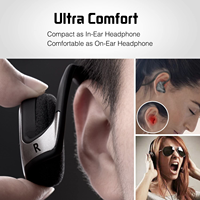 Casque sans fil pliable avec microphone intégré, tour de cou, pour le sport
