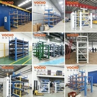 Étagère de stockage télescopique en métal à 5 niveaux réglable et personnalisable pour le stockage de tuyaux lourds, gain de place, protection contre la corrosion et la rouille