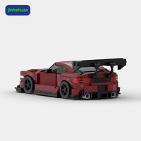 Jouets de construction créatifs, blocs de construction rouges Moc, modèle de voiture de sport, ensembles de blocs de construction