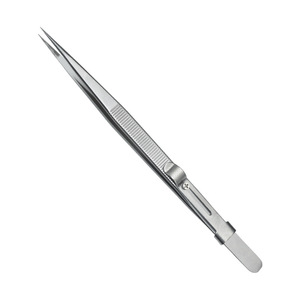 Recommended stainless steel jewelry tweezers with lock, flexible gemstone and diamond <b>clips</b>, durable <b>tool</b>, non-slip, - Product Image 5