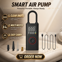 Gonfleur de pneus personnalisé pour voiture, vélo, moto, ballon, avec affichage numérique, manomètre 150 PSI, lumière LED, batterie externe, ABS, portable