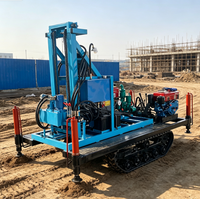 Foreuse hydraulique diesel portative sur chenilles 50-150m – Équipement pour projets de forage de puits à petite échelle – Rig de forage de puits d'eau