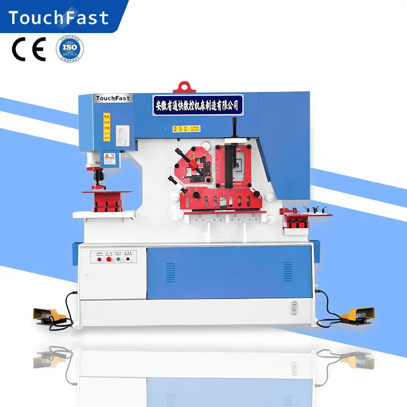 Touchfast Q35Y-50 cho tấm đấm và góc sắt cắt CNC 12 CE thủy lực Báo Chí nhỏ thủy lực ironworker