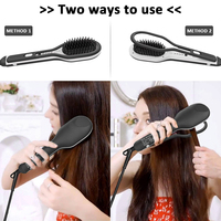 Produits d'usine Styling Peigne Outils 2 En 1 Électrique Cheveux Bigoudi Cheveux Lisseur Brosse Professionnel Fer Plat Cheveux Lisseur