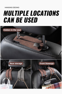 Gancho Universal para Asiento Trasero de Coche, de Gamuza Suave, Color Negro, Solución de Almacenamiento Oculta para Vehículos Marcan - Product Image 6
