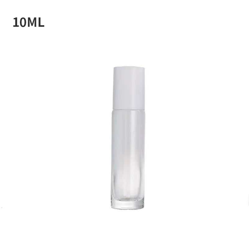 Wholesale White Gradient 10 ml Essential Oil Perfume Roll On Glass Roller Bottles With Stainless Steel Roller Ball