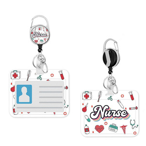 Cross-border easy-pull <b>buckle</b> rotating back <b>clip</b> medical care series nurse cross syringe retractable badge <b>clip</b> - Product Image 1