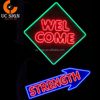Barre lumineuse fluo en acrylique à Led, pied libre, panneau lumineux, pour magasins de Club