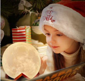 3D baskı ay lambası USB <span class=keywords><strong>LED</strong></span> gece lambası Moonlight dokunmatik renk değiştirme uzaktan - Product Image 4