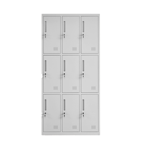Armoire de rangement à 9 portes, fabrication directe d'usine, armoire de bureau en métal robuste, grande capacité, <span class=keywords><strong>casier</strong></span> <span class=keywords><strong>verrouillable</strong></span> pour la maison et le bureau - Product Image 1