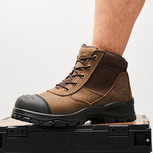 ZG-L602 Stivali di Sicurezza Australiani in Pelle Crazy Horse, Resistenti all'Olio e all'Usura, Durevoli, per Esterni, Marroni, con Zip - Product Image 2