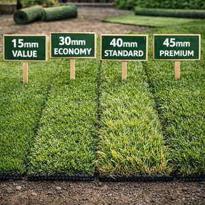 Césped Artificial Sintético de 20-50 mm, Varias Alturas, Alfombra de Césped Duradera para Jardín, Decoración de Interiores y Exteriores - Product Image 4