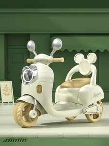 Popular Mickey, Bicicleta Eléctrica de <span class=keywords><strong>Pedales</strong></span> para Niños de 6V, Columpio para Bebés, Carro Deslizante, Juguete Recargable para Edades de 2 a 8 Años, Batería, Bicicleta de 3 Ruedas - Product Image 2