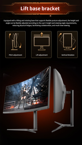 จอคอมพิวเตอร์สำหรับเล่นเกมขนาด 34 นิ้ว 165hz 180Hz จอโค้ง LED สำหรับเดสก์ท็อป ขายส่งจากโรงงาน - Product Image 3