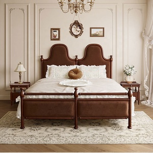 Lit double Danfansi style moderne français du milieu du siècle en bois de frêne massif rétro vieux <span class=keywords><strong>Paris</strong></span> lit de mariage Design en bois de hêtre lit en bois de hêtre - Product Image 2