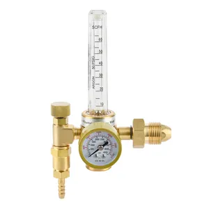 CGA580 Regulator tekanan Gas CO2, Regulator pengukur aliran pemotongan/las industri pengurang tekanan 0-4000psi
