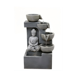 Fontaine d'eau <span class=keywords><strong>Bouddha</strong></span> en résine, cascade d'eau de table <span class=keywords><strong>pour</strong></span> intérieur, décoration <span class=keywords><strong>zen</strong></span> relaxante avec lumière LED <span class=keywords><strong>pour</strong></span> la décoration de la maison - Product Image 1