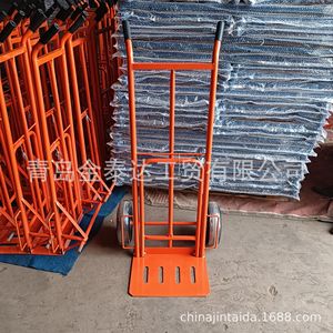Double Shovel Folding Cargo <b>Trolley</b> 2 Wheels Steel Industrial Warehouse Truck Yellow <b>Foldable</b> Model 1827 - Product Image 4