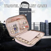 Portable Rectangle Mallette De Rangement pour Anneaux Boucles D'oreilles Collier Bijoux Simple Style Voyage Bijoux Sacs 100 Pcs Polyester Fibre
