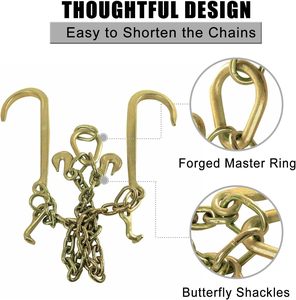 Cadenas de Remolque para Automóviles con Ganchos en Forma de <span class=keywords><strong>R</strong></span>/T/J/Eye, Similares a Icon, de 5/16\" y 3/8\", G70 G80 - Product Image 2