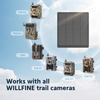 Willfine Solarpanel Kompatibel mit Willfine 4G Wildkamera 3W 2500mAh Große Kapazität Tragbar Hohe Umwandlungseffizienz