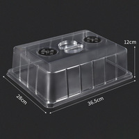 Grand bac de pépinière rectangulaire en plastique avec trous de ventilation, haute couverture, pour la rétention de l'humidité et la plantation respirante des semis