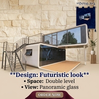 Cabane modulaire intelligente en acier, étanche, avec structure en acier, style pod spatial, dotée de vitres panoramiques, pour hôtel de luxe, resort et glamping.