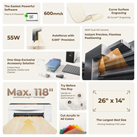 Grabador Láser X Tool P2S, Máquina de Corte CO2 Todo en Uno de Escritorio para Metal, Cuero, Vidrio, Acrílico, Papel, MDF, Cristal - Nuevo