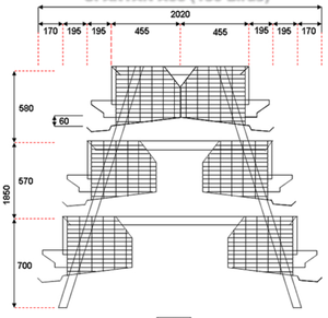 Cages pour poules pondeuses à vendre / Cage à batterie pour volailles à vendre / <span class=keywords><strong>Prix</strong></span> des cages pour poules pondeuses - Product Image 1