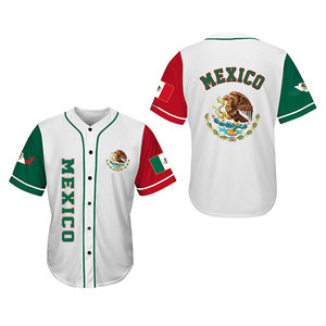 Jersey Baseball Desain Kustom Baru Cetak Digital Camo Meksiko Jersey Baseball Meksiko Latina Chacano Streetwear Sport Baseball Jersey - Product Image 4