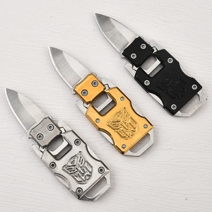 Coltello Pieghevole Portatile Mini da Campeggio in Acciaio Inox Multifunzione Durevole con Portachiavi Collana per Sopravvivenza e <span class=keywords><strong>Autodifesa</strong></span> - Product Image 5