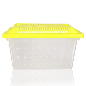 Jaula para transporte de reptiles Caja de cría y transporte de plástico para mascotas pequeñas Transpirable resistente a mordeduras a prueba de golpes - Product Image 1