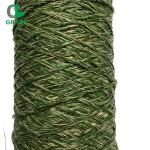 8000 Detex Artificial plastic synthetic yarn PE+PP straight and curly artificial yarn for landscape