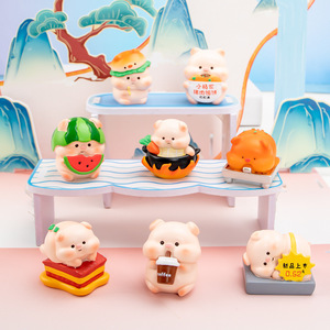 Yu Mo Piggy Food Street Blind <b>Box</b> Creative Cute Pig Toy Doll For Girls Age 5 7 Years Small Gift Wholesale - Product Image 1