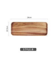 Prix de gros plateau à thé en bois rectangle personnalisé plateau à café en bois d'acacia cuisine pour bars et restaurants