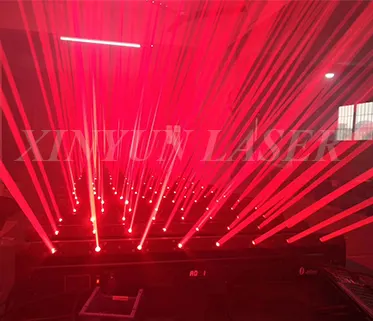 Precio en la India DMX etapa 8 ojos 500MW cabeza móvil roja DJ luz láser para discoteca Night Club