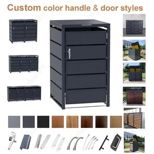 <span class=keywords><strong>Copertura</strong></span> per bidone della <span class=keywords><strong>spazzatura</strong></span> da esterno in metallo da 240L Germania, contenitore modulare espandibile per doppio bidone con ruote, <span class=keywords><strong>copertura</strong></span> per pattumiera da patio - Product Image 4