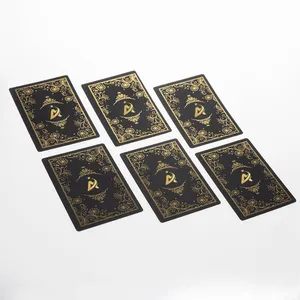 AYPC 사용자 정의 디자인 인쇄 로고 하이 퀄리티 블랙 플라스틱 보드 게임 확인 책 유형 상자 가이드 북과 타로 카드