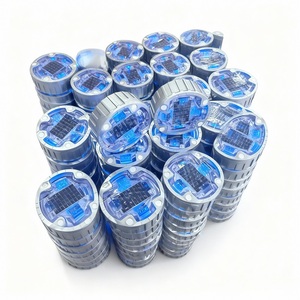 Luz de Advertencia LED para Tráfico, Seguridad Vial, Luz Solar LED Tipo Ojo de Gato, Empotrada, para Carreteras - Product Image 5